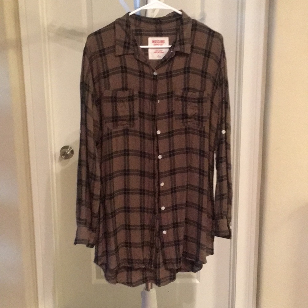 Olive Green Plaid Tunic